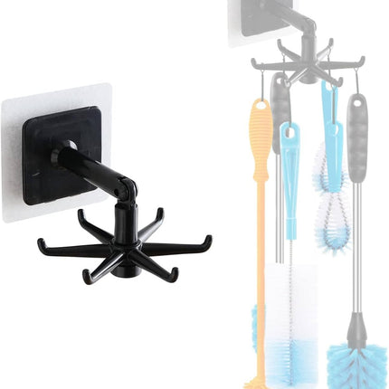 Adjustable Rotating Storage Hook – 360° Swivel + 180° Vertical Flip