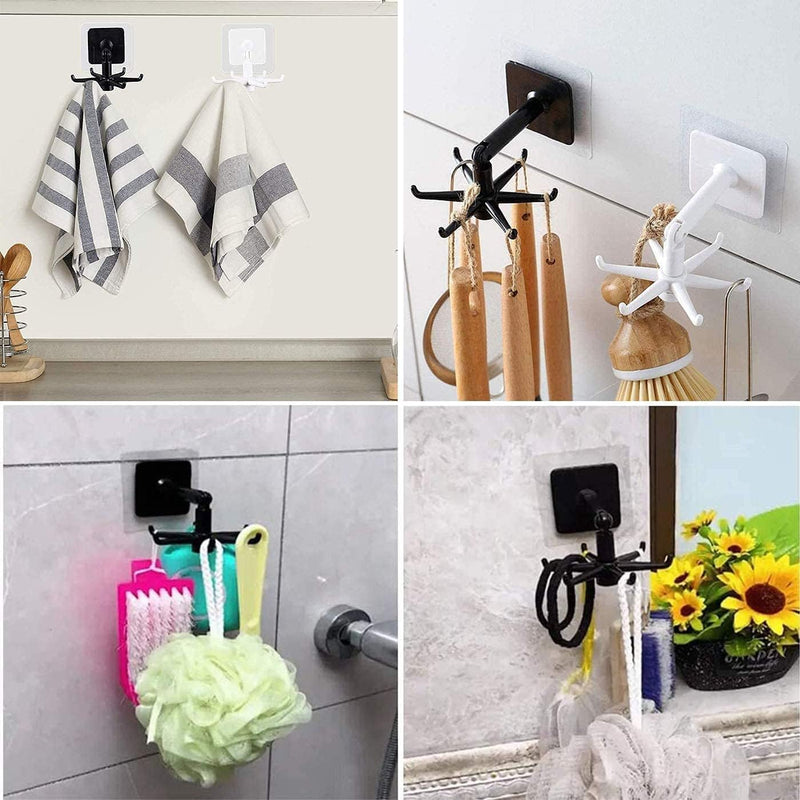 Adjustable Rotating Storage Hook – 360° Swivel + 180° Vertical Flip