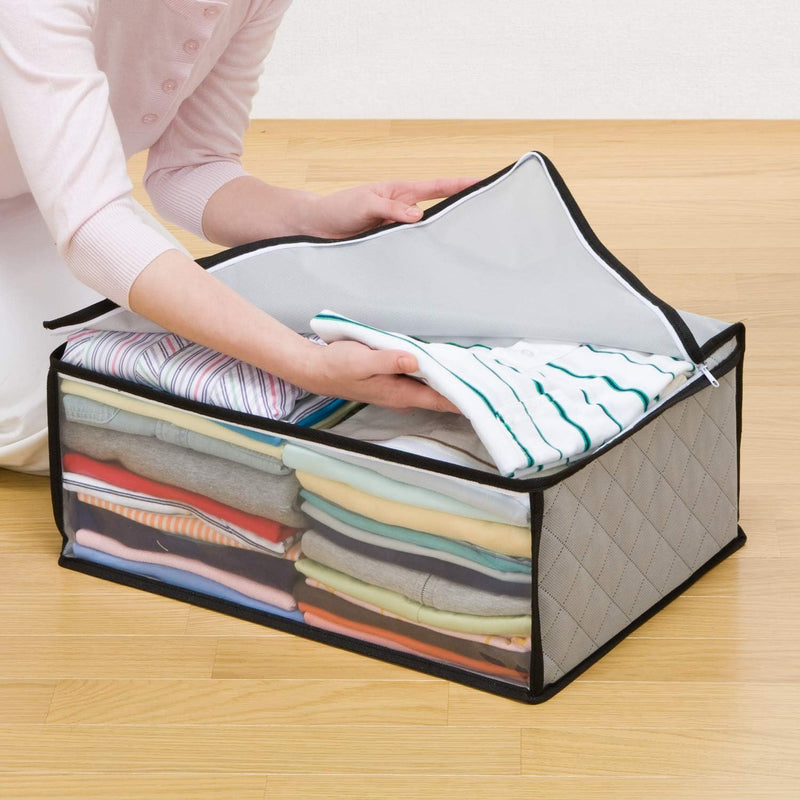 Winter & Summer Clothes Storage Organizer Bags – Foldable Blanket Covers & Wardrobe Cloth Organizer with Zipper