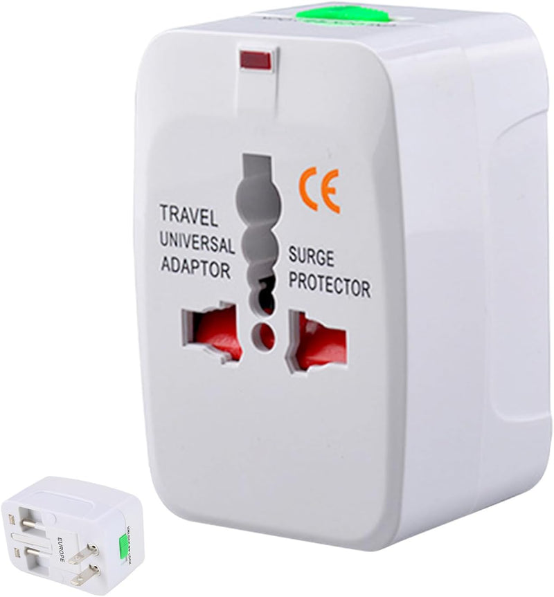 Universal International Plug Adapter-Compact All-in-One Charger for US, UK, EU, and AU