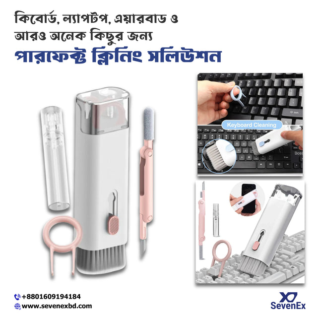 7-in-1 Cleaning Brush Kit-Perfect for Keyboard, Laptop, Earbuds & More