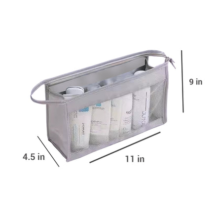 Travel Cosmetic & Bathroom Organizer – Air-Mesh Portable Toiletry Bag