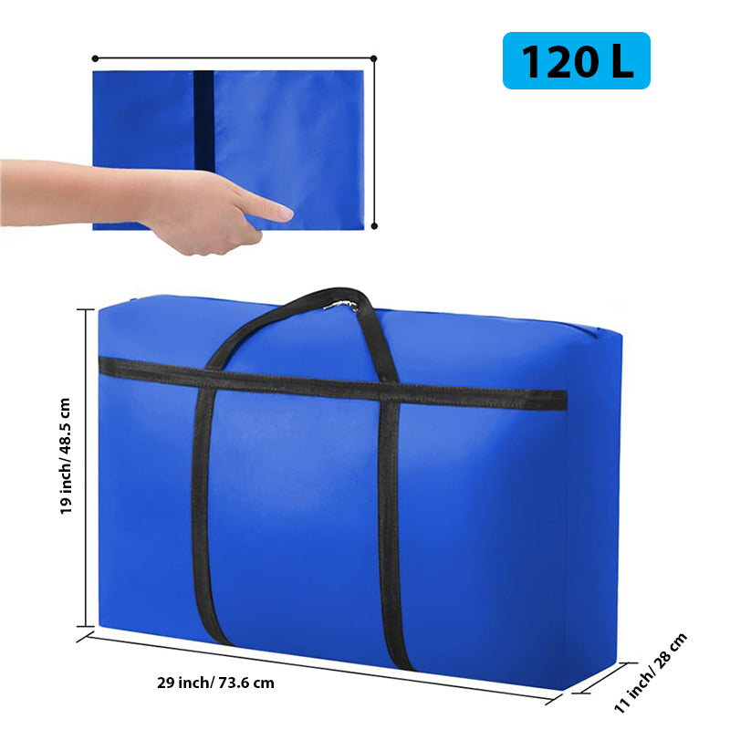 Extra Large Moving Bags with Strong Zippers & Handles – Heavy-Duty Storage Organizer for Clothes, Blankets, and Trave