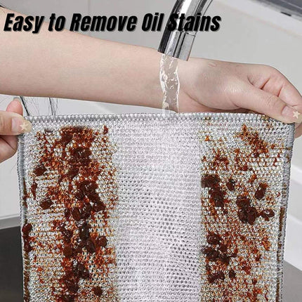 4PCS Kitchen Magic Cleaning Cloth – Double Layer Reusable Dishwashing Rags for Home & Kitchen