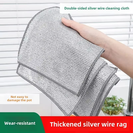 4PCS Kitchen Magic Cleaning Cloth – Double Layer Reusable Dishwashing Rags for Home & Kitchen