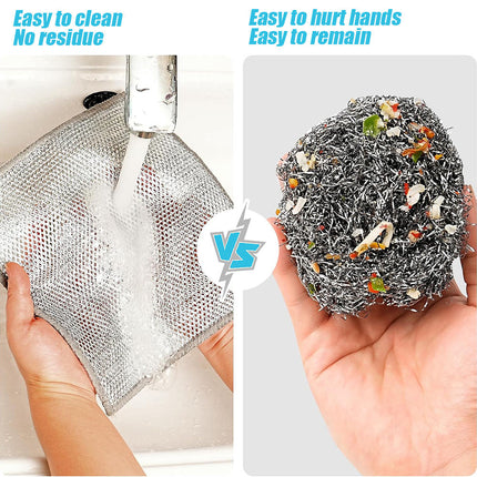 4PCS Kitchen Magic Cleaning Cloth – Double Layer Reusable Dishwashing Rags for Home & Kitchen