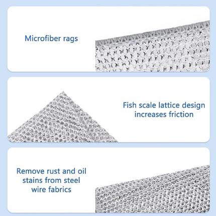 4PCS Kitchen Magic Cleaning Cloth – Double Layer Reusable Dishwashing Rags for Home & Kitchen