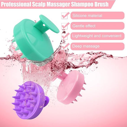 Silicone Scalp Massager Shampoo Brush – Exfoliating Hair Growth 1 PCS