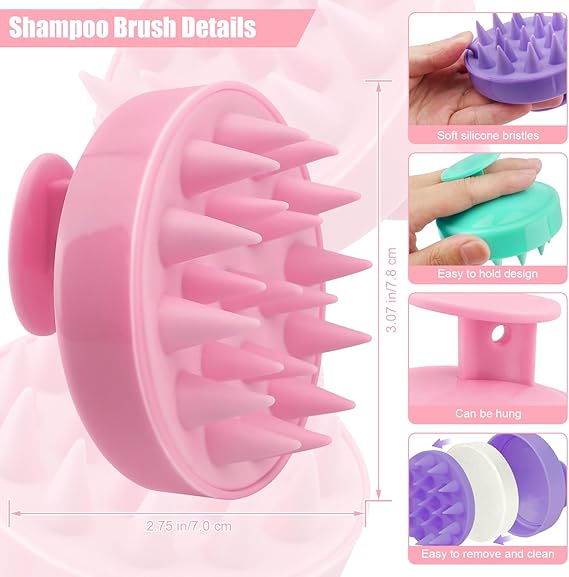 Silicone Scalp Massager Shampoo Brush – Exfoliating Hair Growth 1 PCS