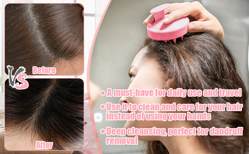 Silicone Scalp Massager Shampoo Brush – Exfoliating Hair Growth 1 PCS