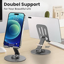 360° Adjustable Metal Phone Stand – Universal Non-Slip Desk Holder for Smartphones & Tablets