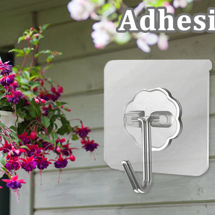 4 Pcs Adhesive Wall Hooks – Strong Duty Hooks for Home & Kitchen