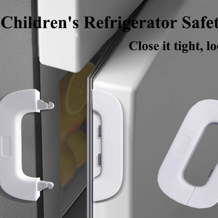 Refrigerator Child Safety Door Lock – Baby Proof Anti-Pinch Cabinet Latch