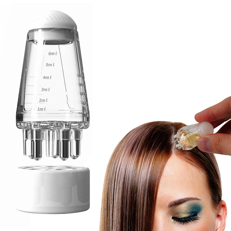 Hair Oil Applicator Bottle with Scalp Massager – Portable for Home & Travel
