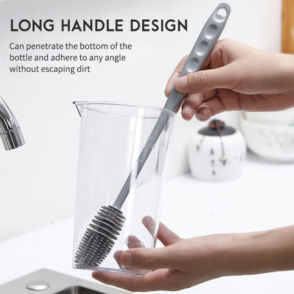 Long Handle Silicone Cleaning Brush – Hangable Cup, Bottle & Jar Brush