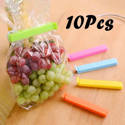10PCS Multi-Purpose Plastic Clips – Food Bag Sealers for Snacks & Kitchen Storage