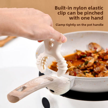 Crab Utensil Rest Pot Clip – Silicone Spoon Holder & Pot Clip for Cooking, Stirring & Spill Control