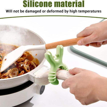 Crab Utensil Rest Pot Clip – Silicone Spoon Holder & Pot Clip for Cooking, Stirring & Spill Control