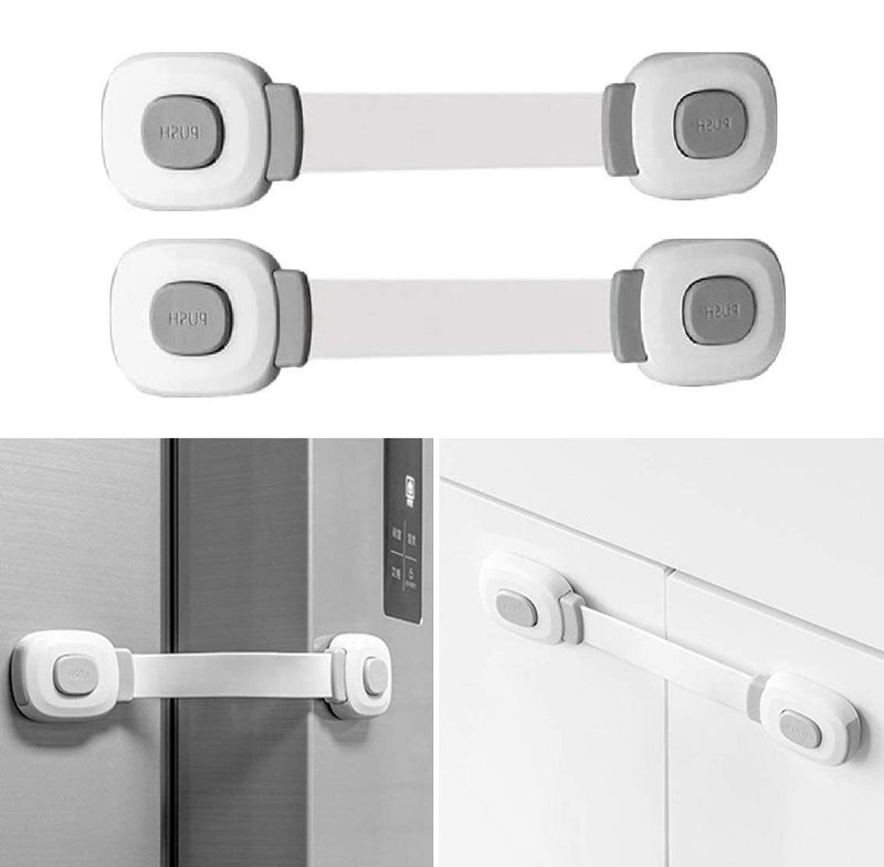 Child Safety Locks for Cabinets & Drawers – No-Drill Baby Proof Latches for Fridge, Toilet, Oven & Furniture