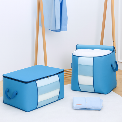 Winter Blanket & Clothes Storage Organizer – Foldable Wardrobe Bag with Zipper Cover for Seasonal Storage