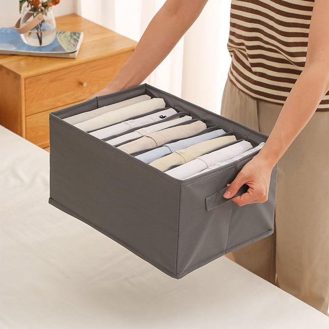 Clothes Storage Organizer – 9-Grid Foldable Box for Closet & Drawers