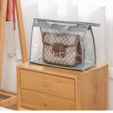 Closet Hanging Purse Organizer – XL Transparent Bag with Dustproof Cover