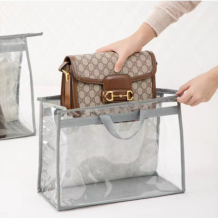 Closet Hanging Purse Organizer – XL Transparent Bag with Dustproof Cover