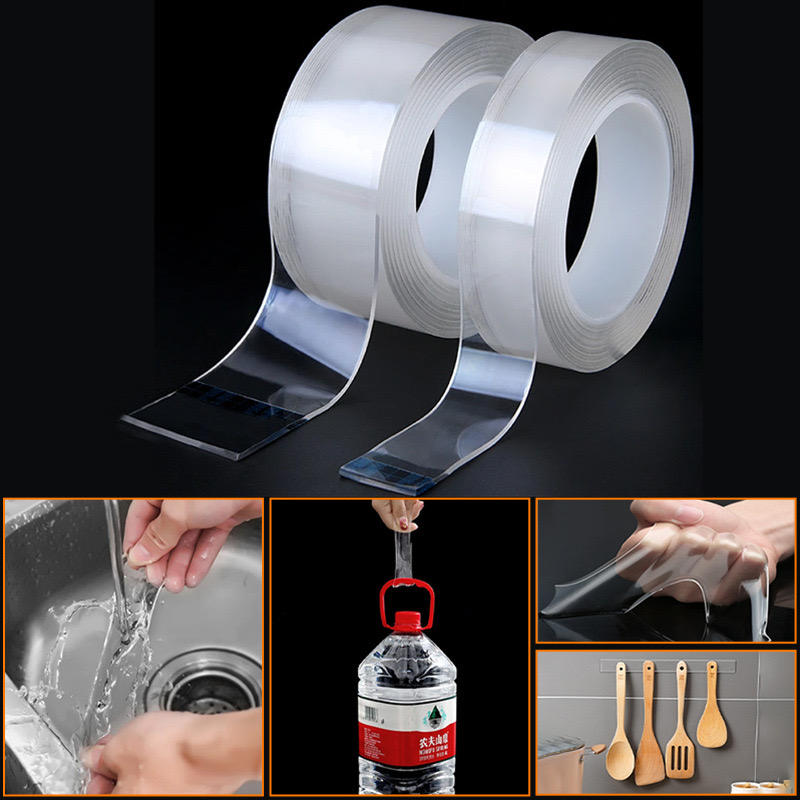Nano Magic Double-Sided Adhesive Tape – 1M x 3CM Premium Transparent Gel Grip