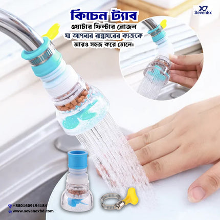 Kitchen Tap Water Filter Nozzle – Flexible Sink Shower Sprinkler