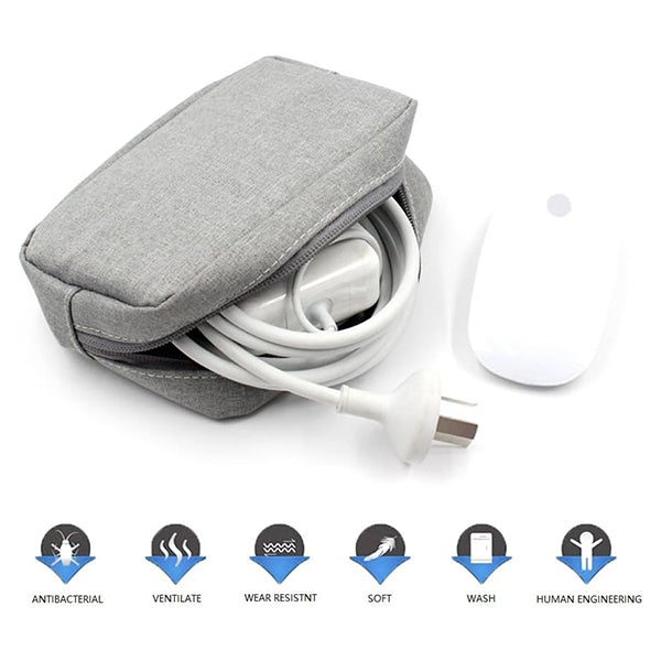 Travel Electronics Organizer Bag – Portable Tech Pouch for Cables, Power Bank, Phone, Hard Drive & USB Accessories