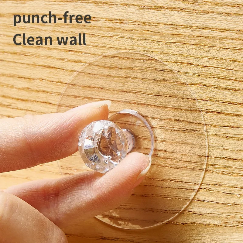 Crystal Wall Hooks – 4 Pcs Adhesive Diamond Hooks for Clothes, Bags & Towels