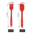 Premium Silicone Spatula & Oil Brush Set – 2-Piece, 28 cm Non-Stick Heat-Resistant Kitchen Tools