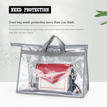 Closet Hanging Purse Organizer – XL Transparent Bag with Dustproof Cover