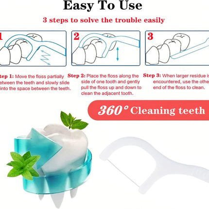Premium Dental Floss Sticks (50 Pack)