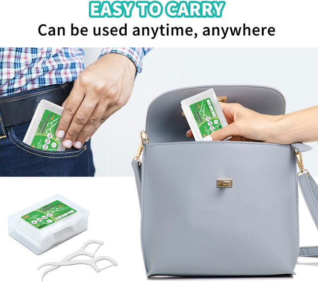 Premium Dental Floss Sticks (50 Pack)