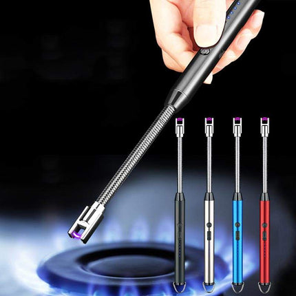 USB Rechargeable Kitchen Gas Lighter – 360° Flexible Neck Windproof Electric Lighter