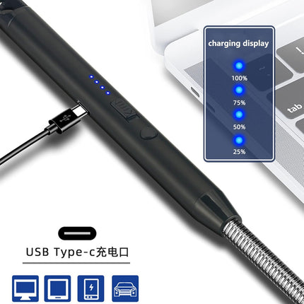 USB Rechargeable Kitchen Gas Lighter – 360° Flexible Neck Windproof Electric Lighter