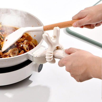 Crab Utensil Rest Pot Clip – Silicone Spoon Holder & Pot Clip for Cooking, Stirring & Spill Control