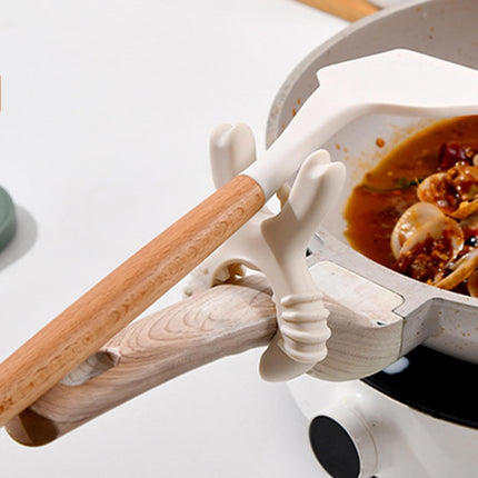 Crab Utensil Rest Pot Clip – Silicone Spoon Holder & Pot Clip for Cooking, Stirring & Spill Control