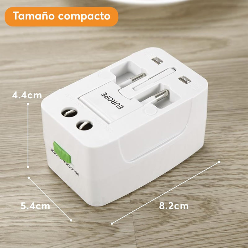 Universal International Plug Adapter-Compact All-in-One Charger for US, UK, EU, and AU