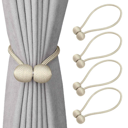 1 PCS Magnetic Curtain Tiebacks – 1 Pair Decorative Rope Holders for Home & Office Drapes