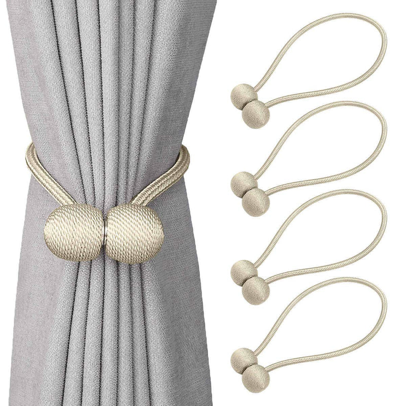 1 PCS Magnetic Curtain Tiebacks – 1 Pair Decorative Rope Holders for Home & Office Drapes