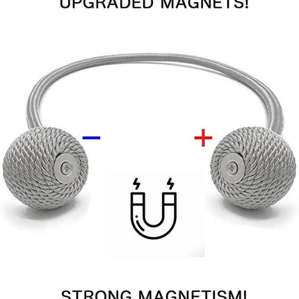 1 PCS Magnetic Curtain Tiebacks – 1 Pair Decorative Rope Holders for Home & Office Drapes