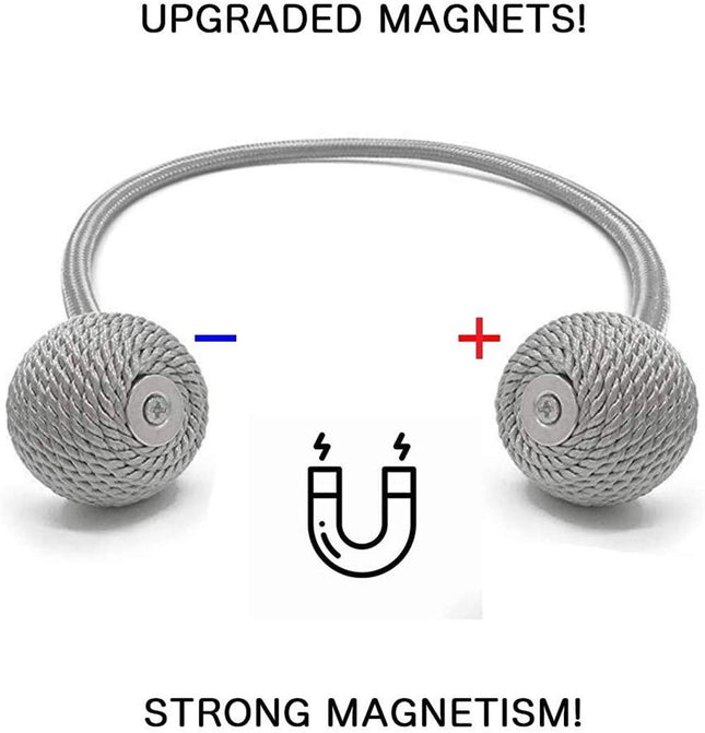 1 PCS Magnetic Curtain Tiebacks – 1 Pair Decorative Rope Holders for Home & Office Drapes