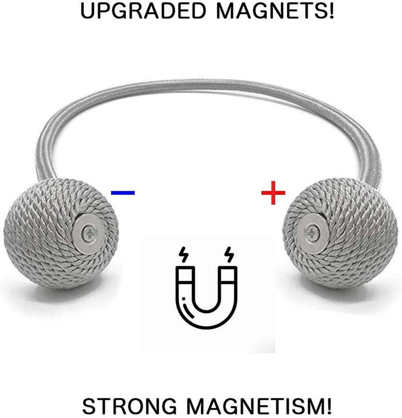 1 PCS Magnetic Curtain Tiebacks – 1 Pair Decorative Rope Holders for Home & Office Drapes