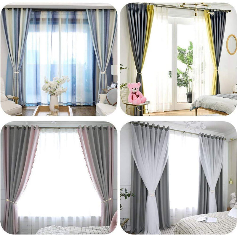 1 PCS Magnetic Curtain Tiebacks – 1 Pair Decorative Rope Holders for Home & Office Drapes
