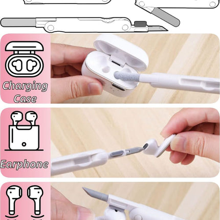 7-in-1 Cleaning Brush Kit-Perfect for Keyboard, Laptop, Earbuds & More