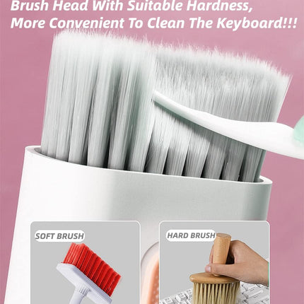 7-in-1 Cleaning Brush Kit-Perfect for Keyboard, Laptop, Earbuds & More