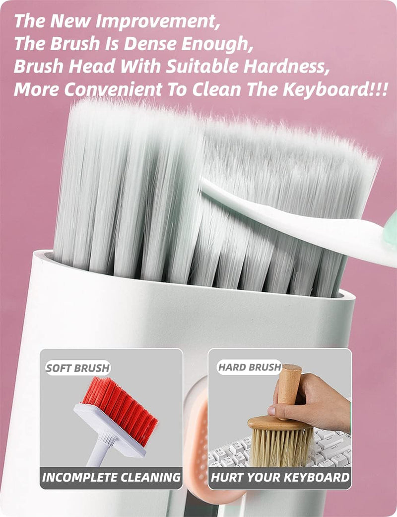 7-in-1 Cleaning Brush Kit-Perfect for Keyboard, Laptop, Earbuds & More