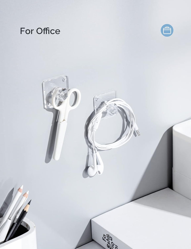 Crystal Wall Hooks – 4 Pcs Adhesive Diamond Hooks for Clothes, Bags & Towels